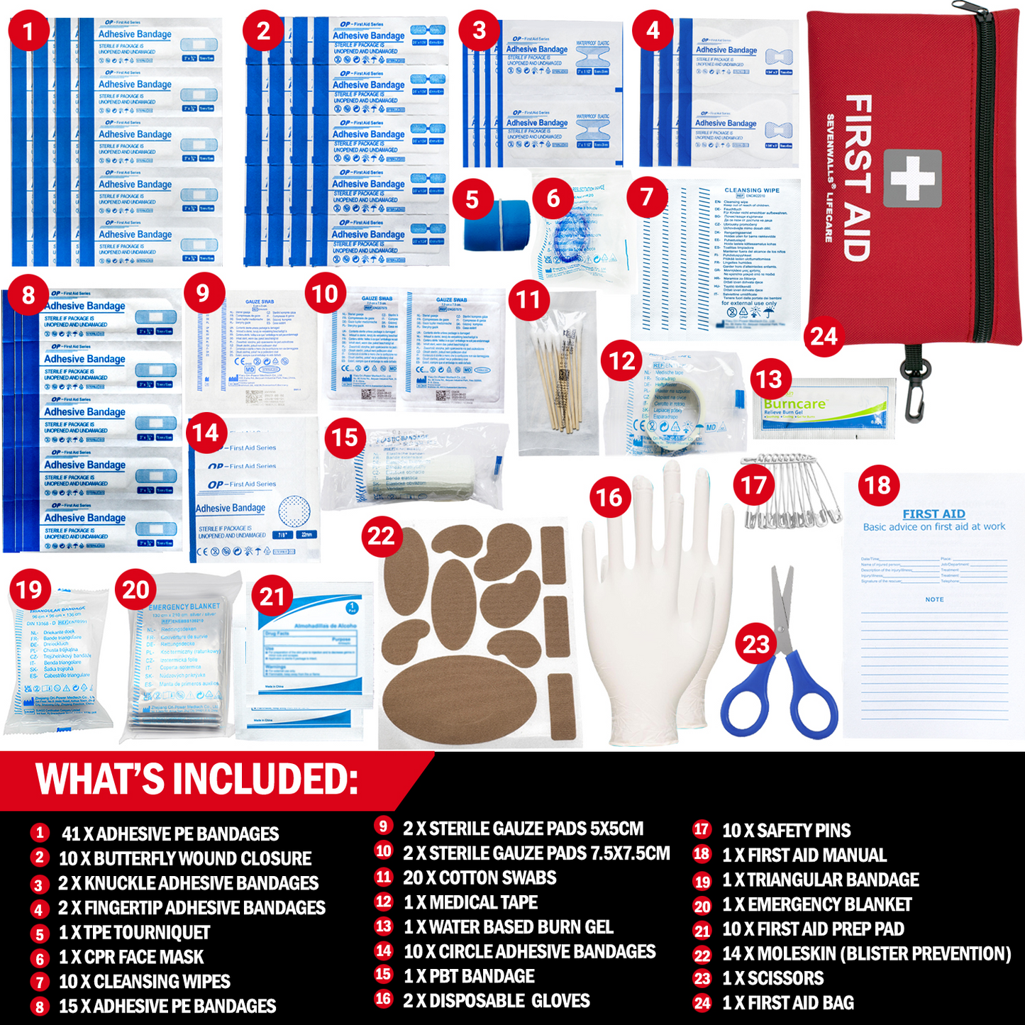 Mini First Aid Kit for Travel, Camping & Holidays