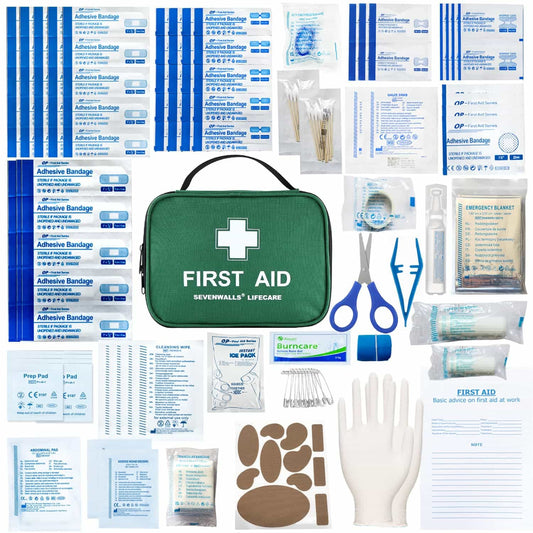 Travel and home first aid kit with medical essentials