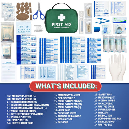 Large Family First Aid Kit - 220 Items