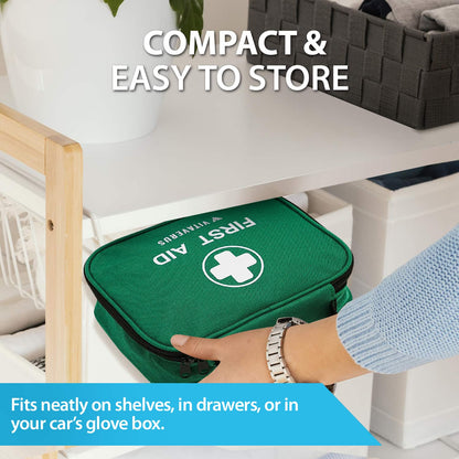 Compact and easy to store first aid kit