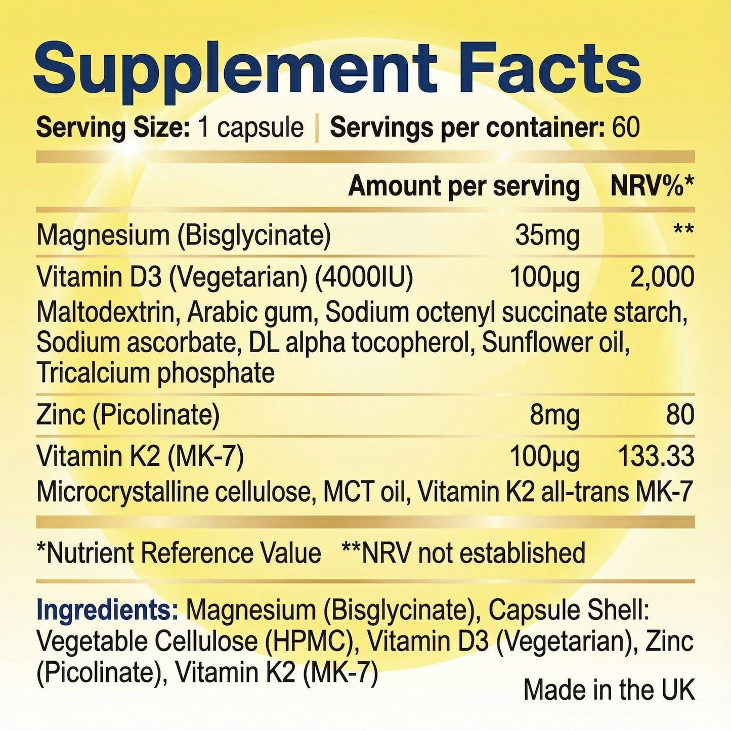 Vitamin D3 4000iu with K2 Complex