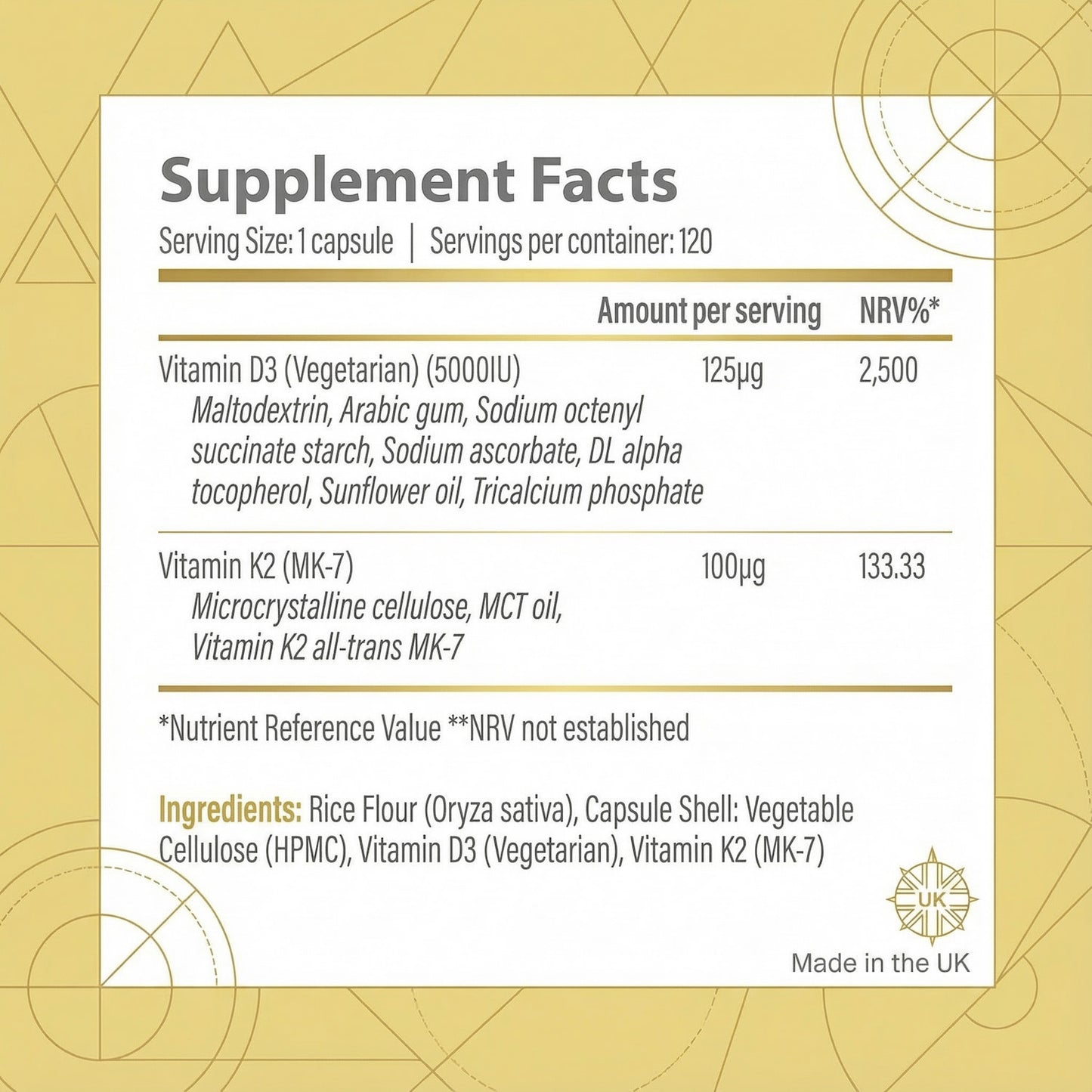 Vitamin D3 5000iu with K2